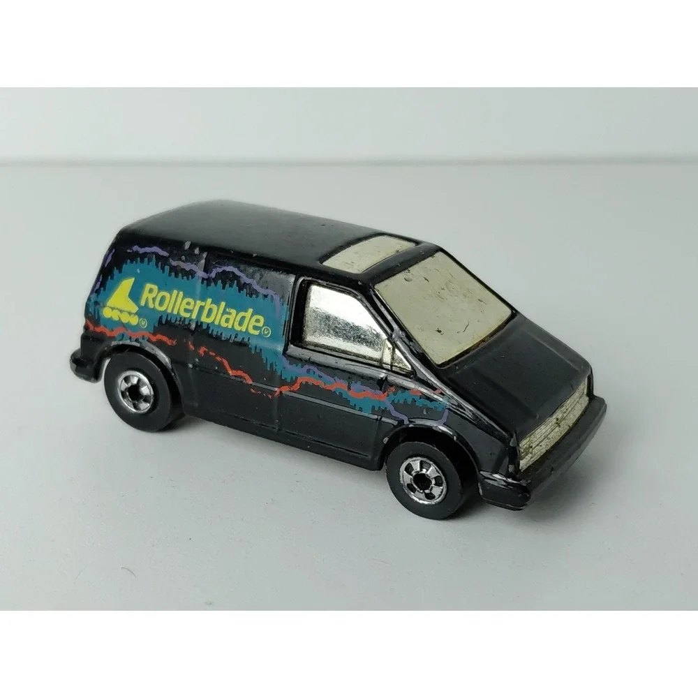 Hot Wheels Ford Aerostar Van Rollerblade Chrome Windshield 1985‎ Black Malaysia